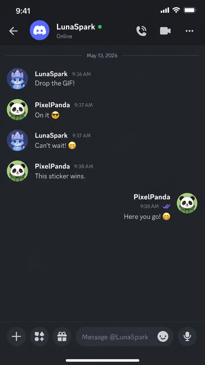Discord: Use your animated stickers in real chats