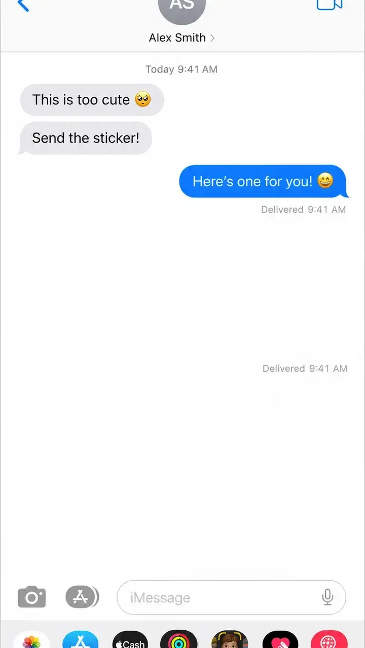 iMessage: Use your animated stickers in real chats