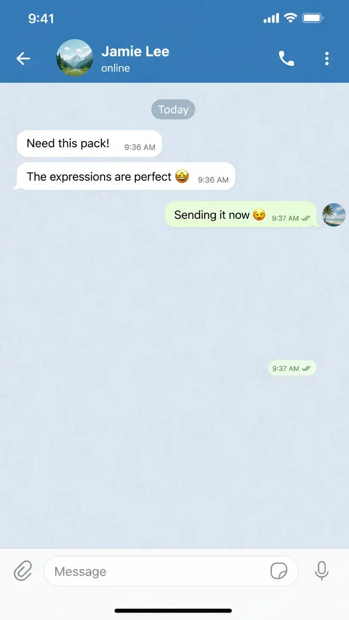 Telegram: Use your animated stickers in real chats