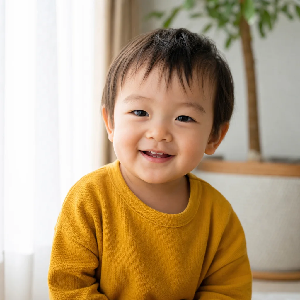 East Asian baby portrait example