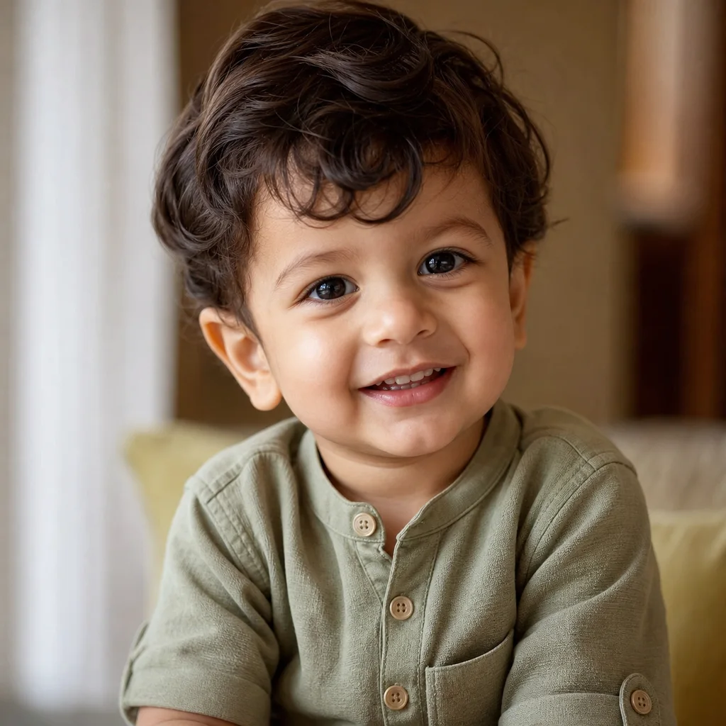 Middle Eastern or North African baby portrait example