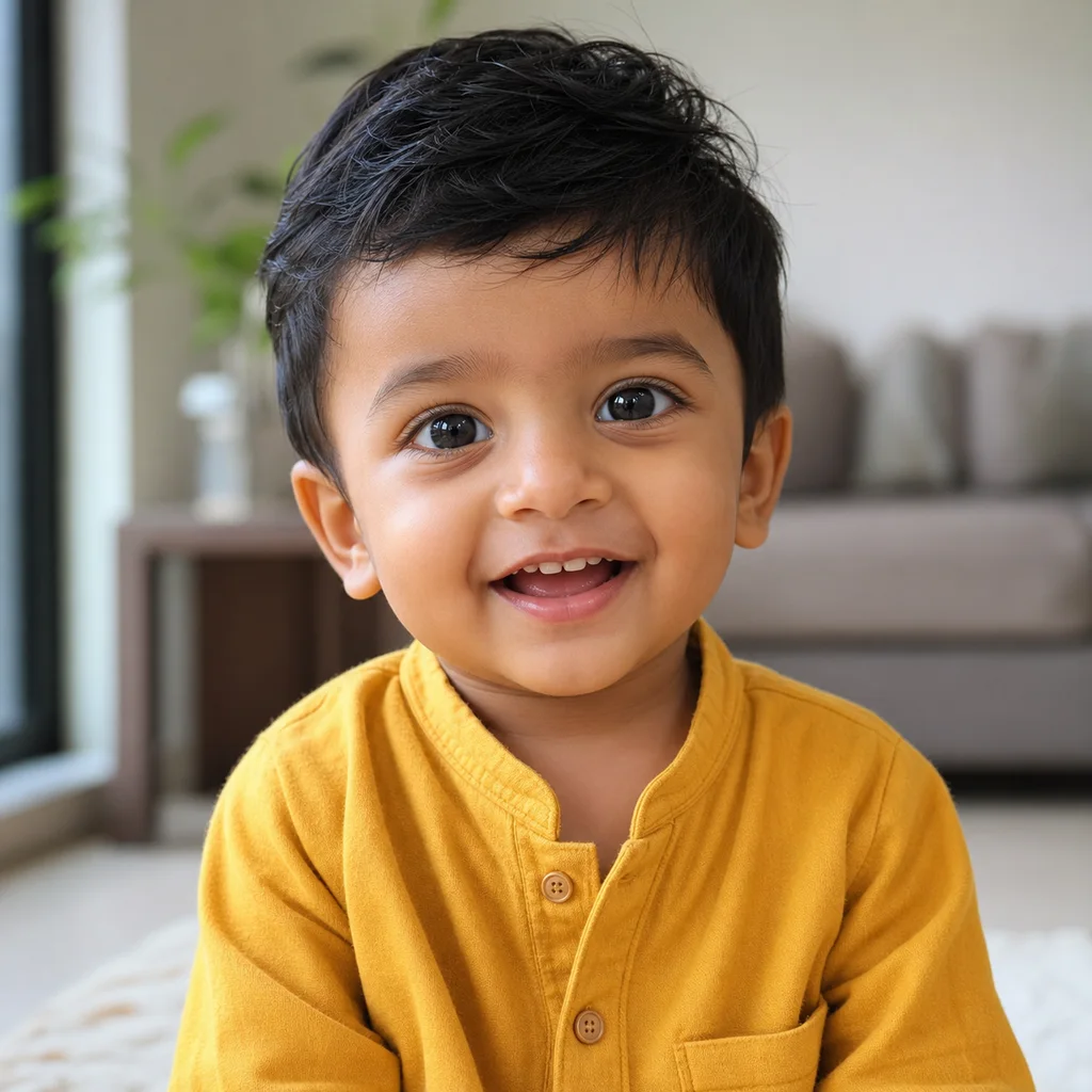 South Asian baby portrait example